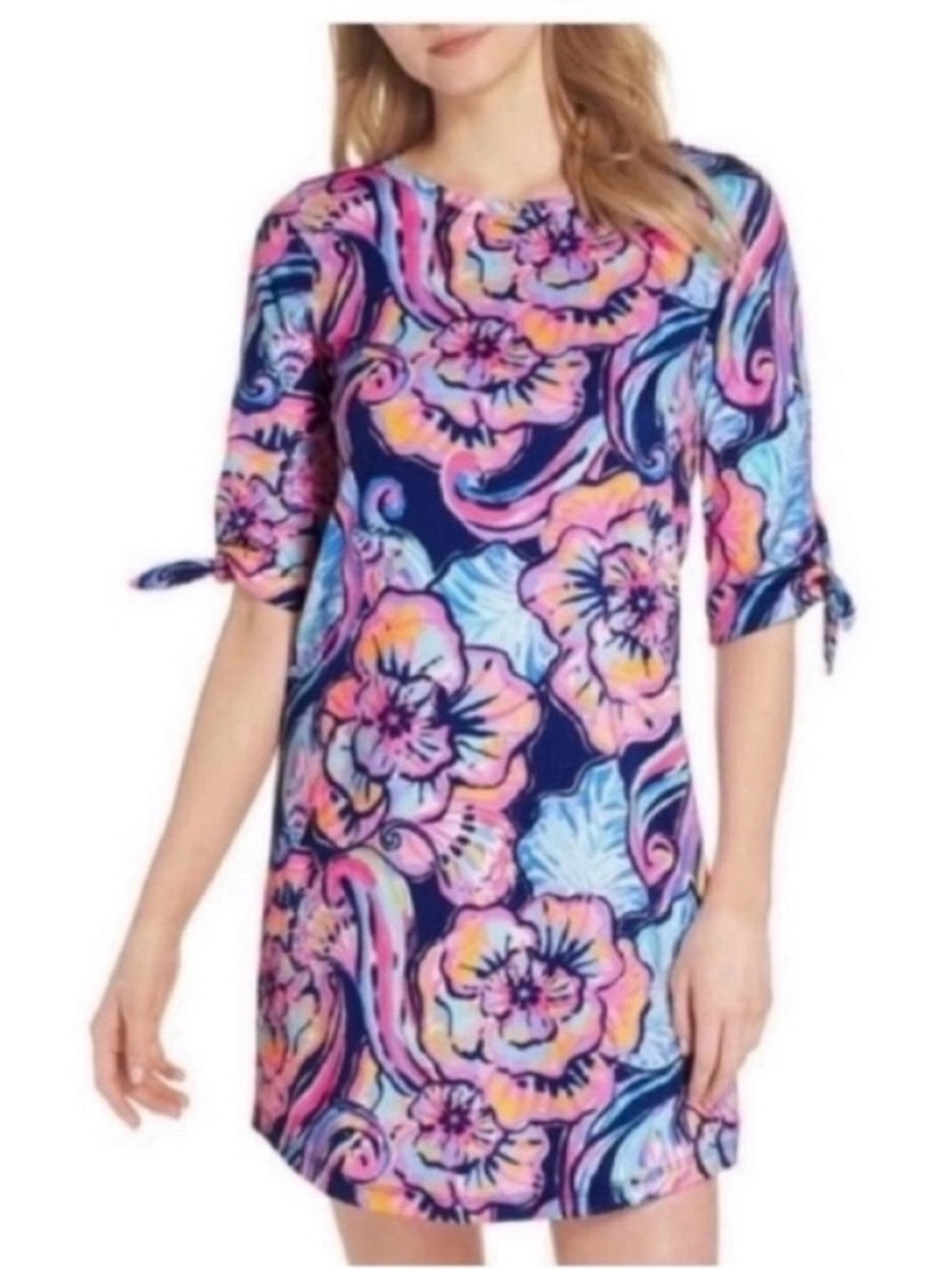 🩷💙 LILLY PULITZER Preston Dress In Print Nauti Navy - Size Medium